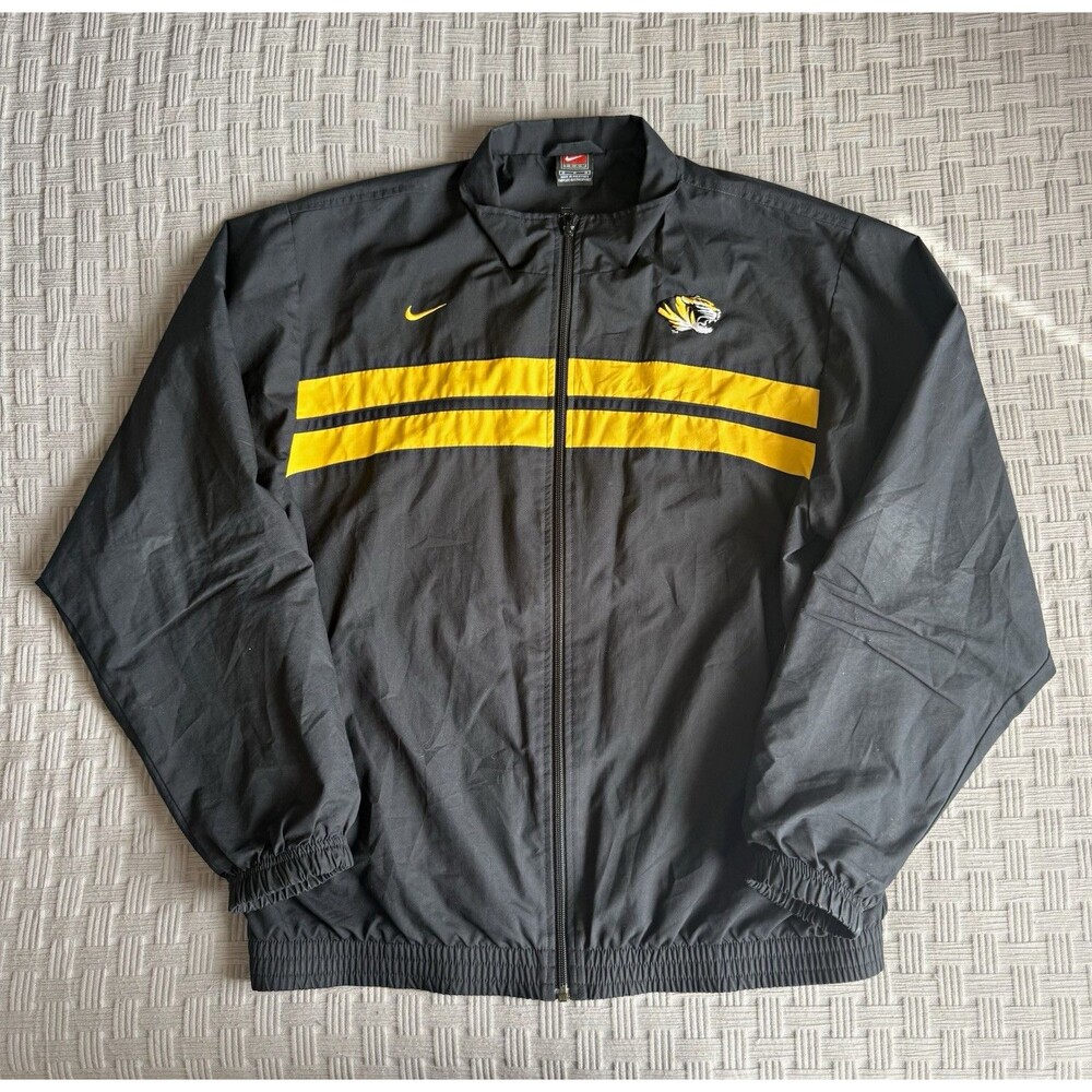 Vintage Nike Team Missouri Tigers Full Zip Track Jacket Black Men’s Medium